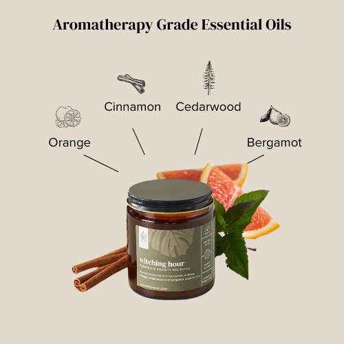 Urban Pulse | Clean Skincare & Non Toxic Candles - Wholesale Jar/Filled Candle - Witching Hour Fall Halloween Candles Essential Oil Wood Wick1