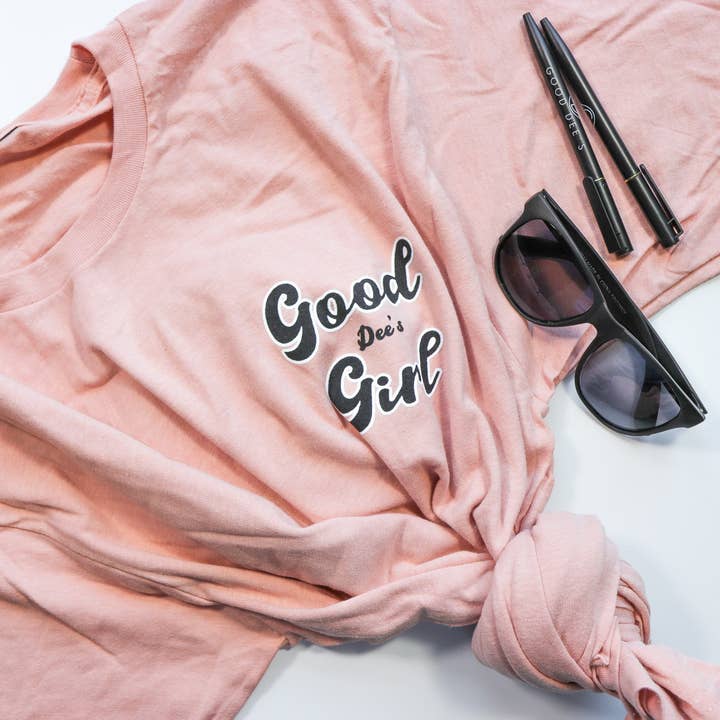 Good Dee's - Wholesale Screen printed t-shirt – Women′s - Good Dee's Girl T- Shirt (Pale Pink)0