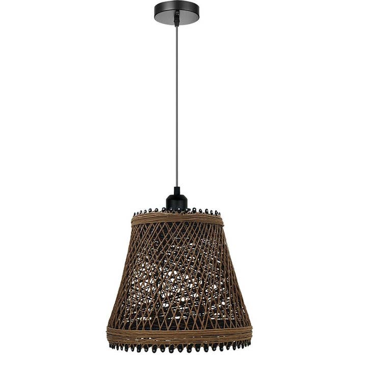 Ledsone - Wholesale Chandelier/hanging light - Rattan Wicker Ceiling Pendant Light Shade Hanging Light Antique décor Lampshade~1334