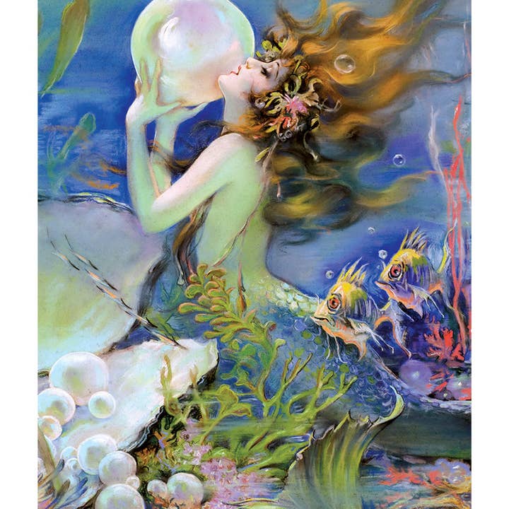 Laughing Elephant - Vente Carte de vœux classique - Sirène avec une bulle - Carte des sirènes1