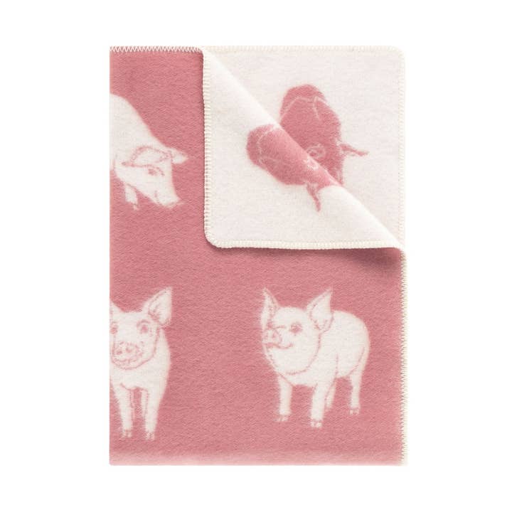 Piglet Small Wool Blanket for wholesale by JJ Textile