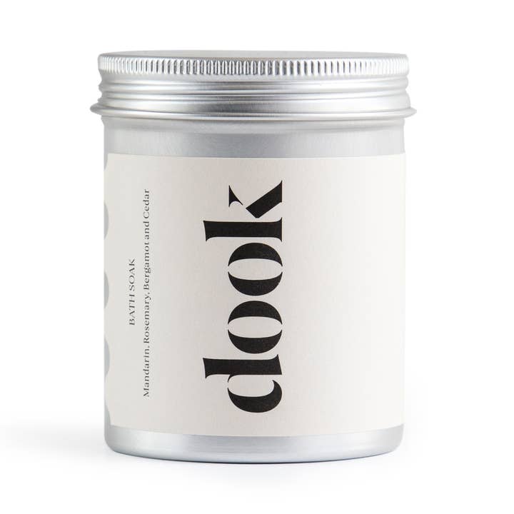 Bain Soak - Sels de bain mandarine, bergamote, romarin et cèdre pour la vente par Dook - Scottish Salt Soap