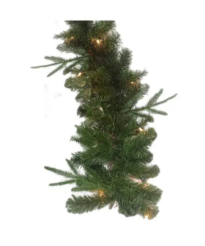 Kurt S. Adler, Inc. - Wholesale Bunting/Garland - 9' SIERRA GREEN GARLAND+50 INCANDESCENTSNT BLB2