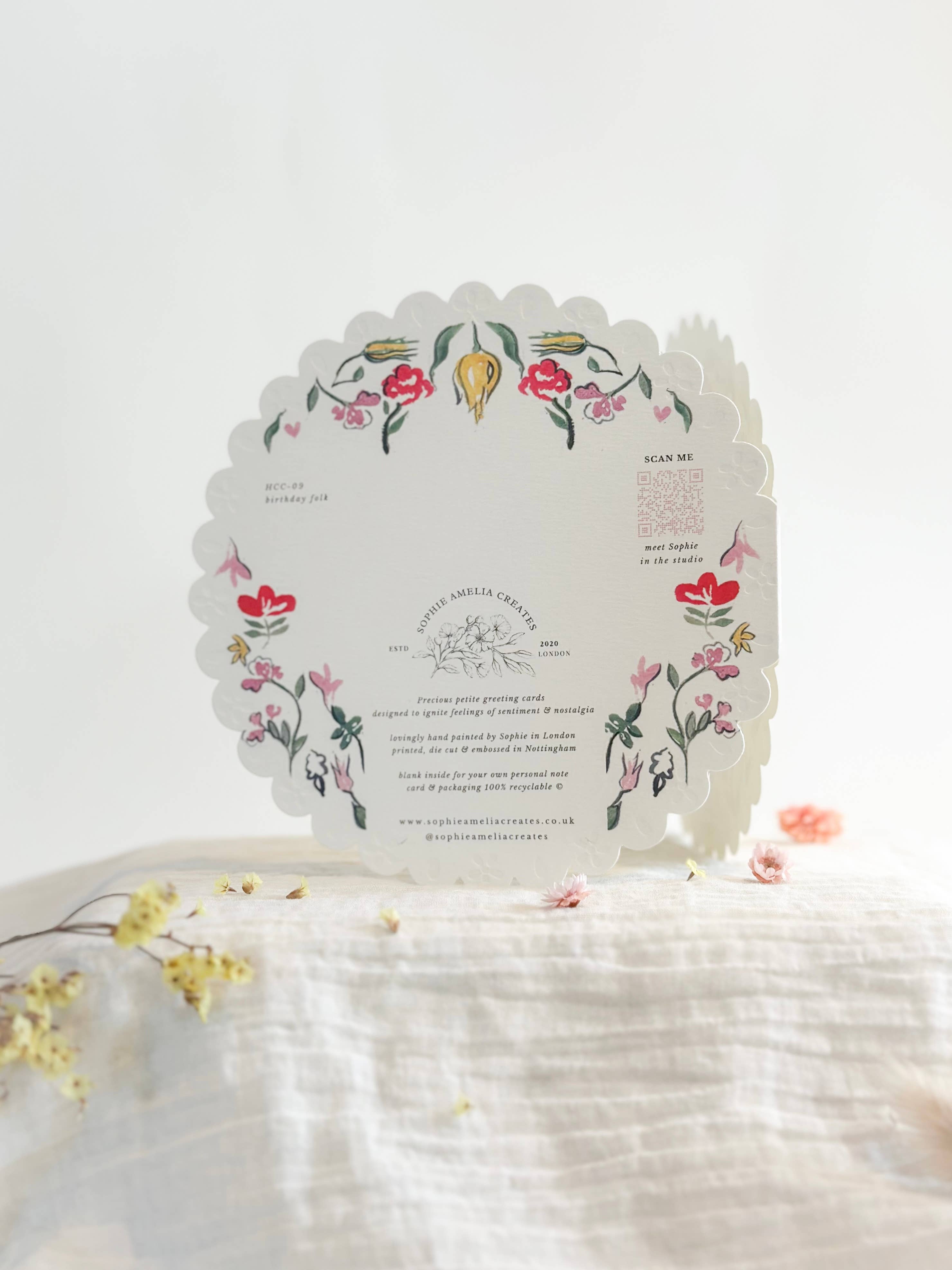 Sophie Amelia Creates – postal de parabéns por atacado – Cartão de aniversário circular com relevo1