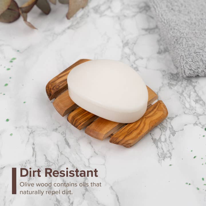 Next Day Shop - Vente Porte-savons de bain - Lot de 3 porte-savons en bois d'olivier tunisien1