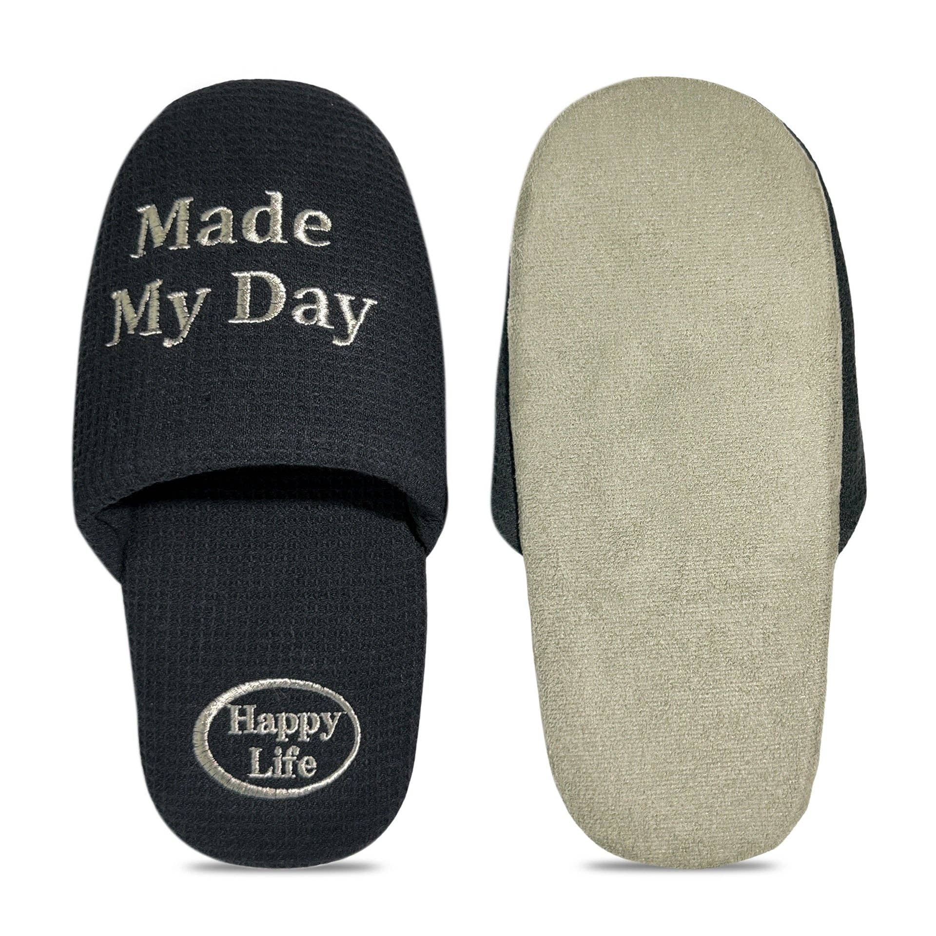 Dipped Shop – Engroshandel Slippers - Dame – Bløde Brev Broderede Vaffel Indendørs Tøfler DP25F8994
