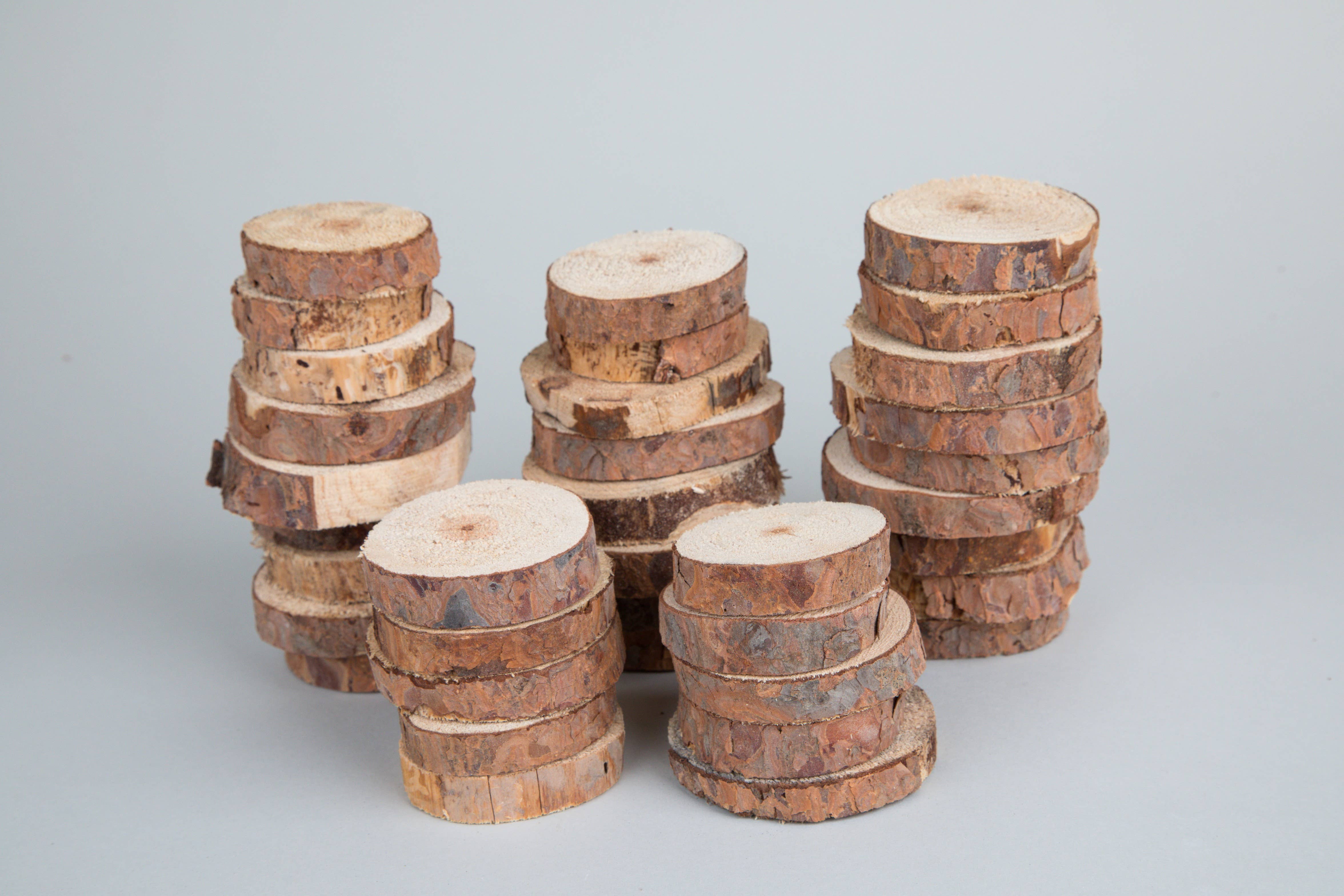 GS Foliage - Wholesale Craft Supplies - Natural Wood Slices | Approx. 30pcs0