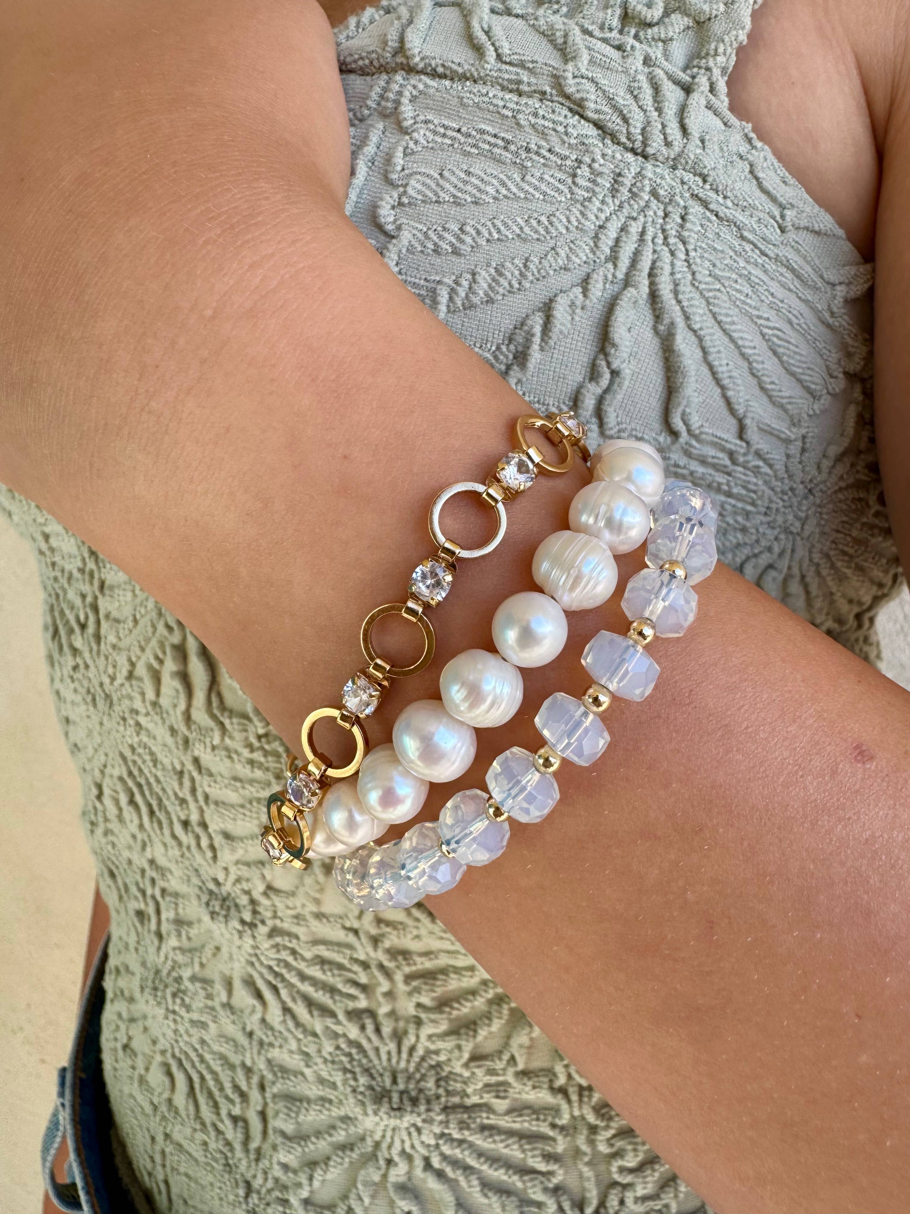 Jessica Matrasko Jewelry – wholesale Beaded bracelet – Opalite Beaded Bracelet1