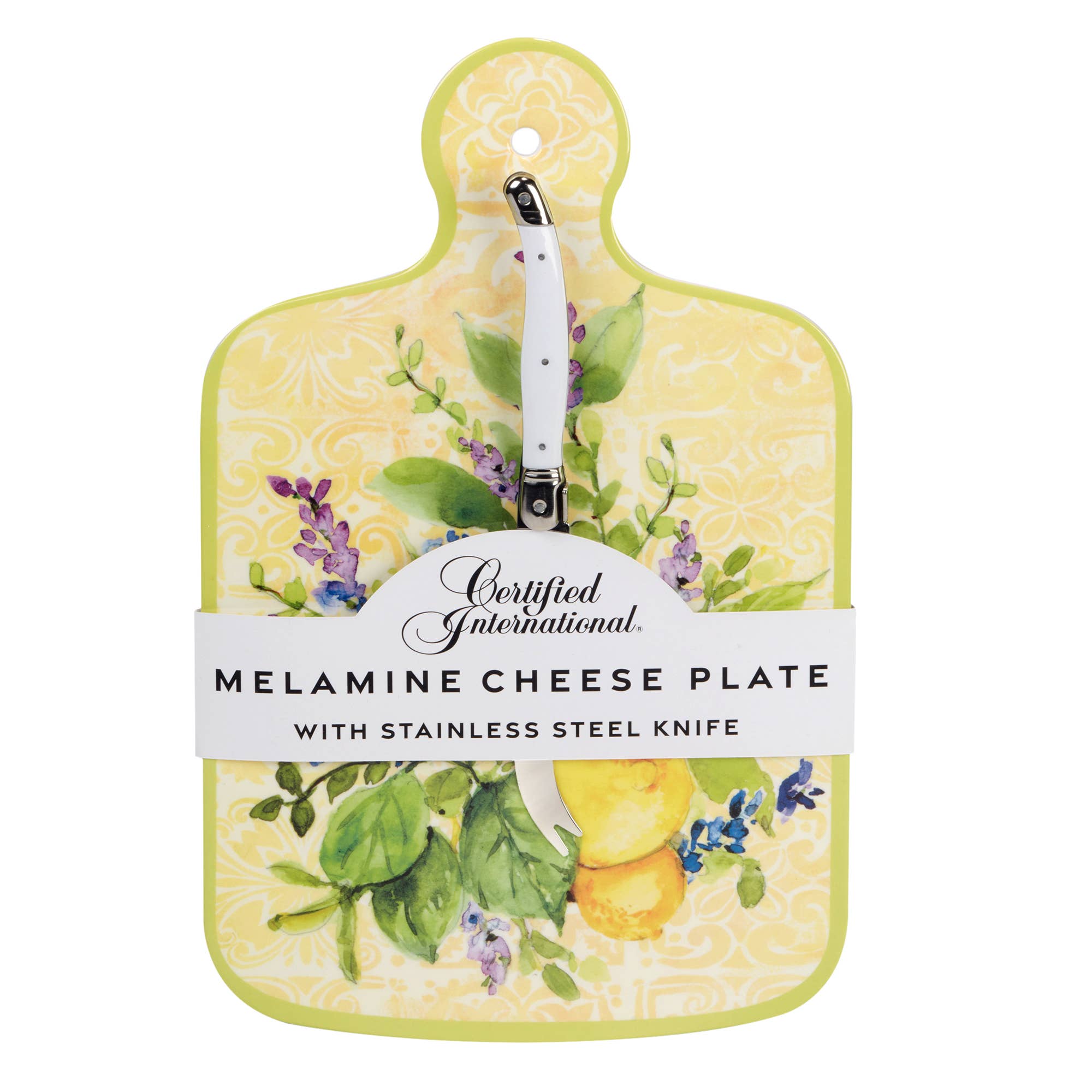 Certified International – wholesale Cheese board – Lemon Zest Melamine Gift Cheese Board0