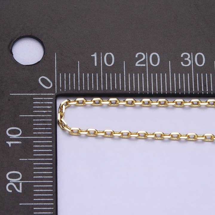 Aim Eternal - Wholesale Link & Chain Necklace - BLOWOUT 17.5"/20" Gold Plated 1.8mm Cable Chain Necklace2