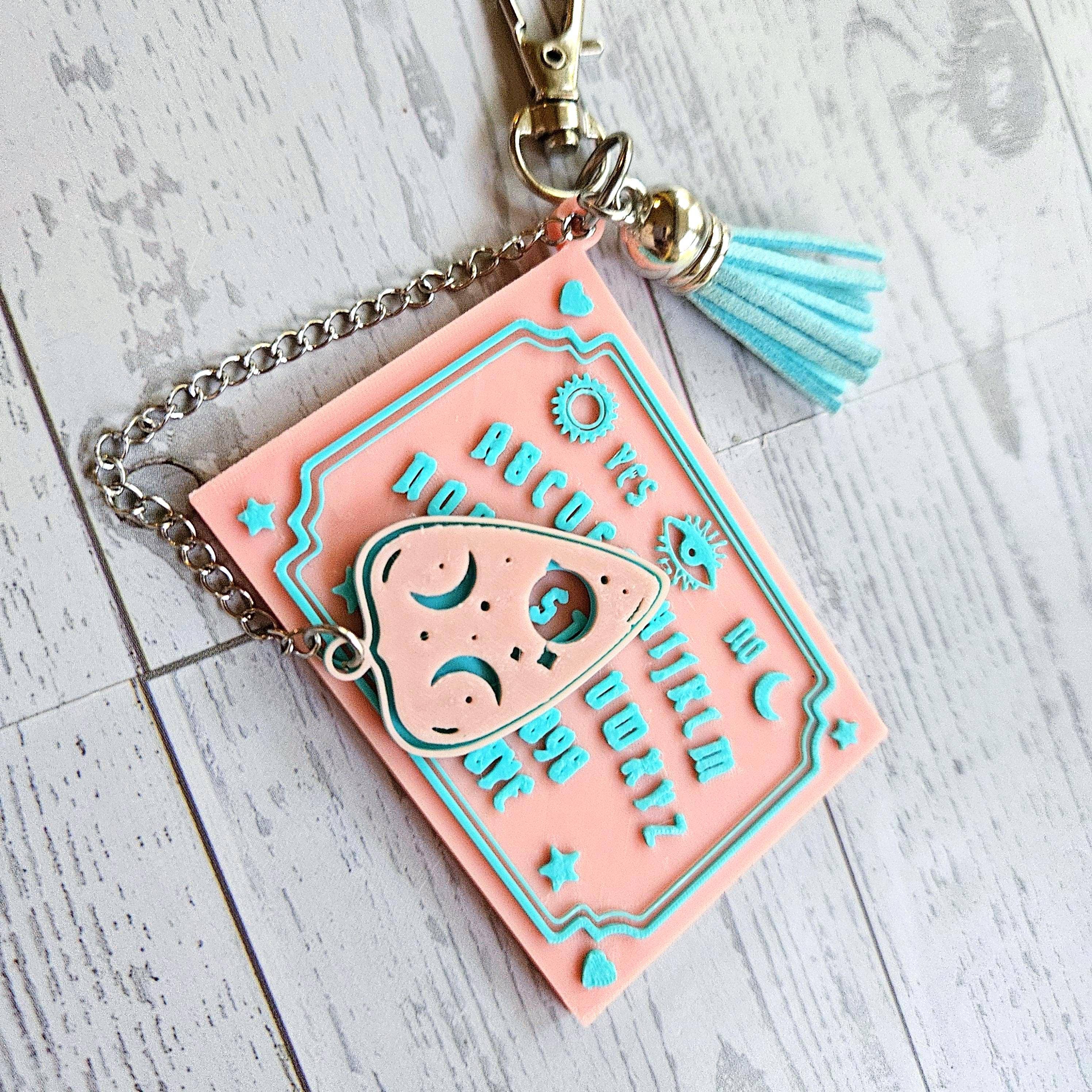 ShesSoCrafty Goods - Vente Porte-clés – femme - Porte-clés planche parlante imprimé en 3D inspiré de la divination1