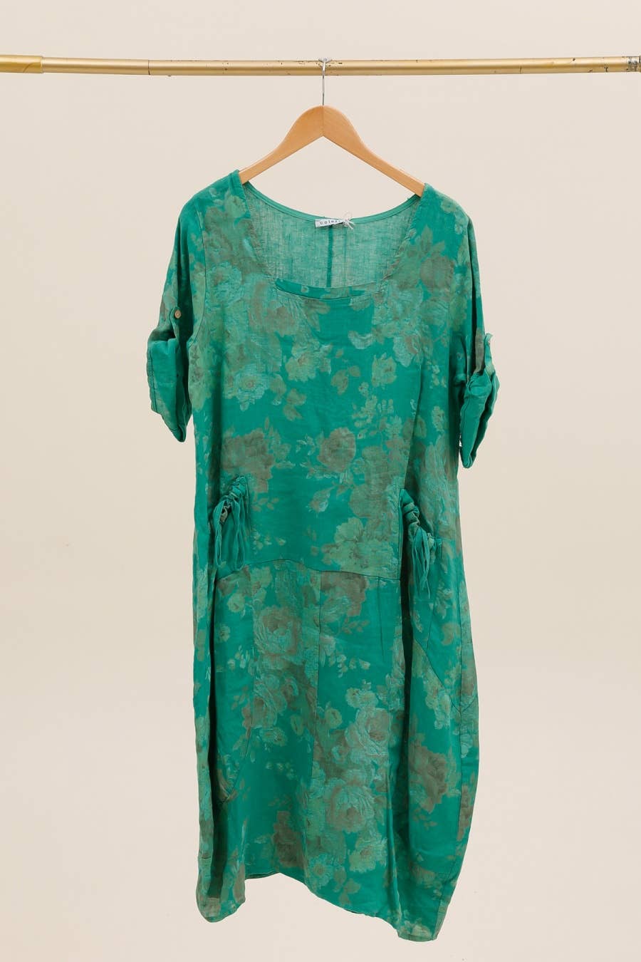 la maison des fibres naturelles – Großhandel Kleid – Damen – Leinenkleid mit floralem Muster, 100 % Leinen, Modell 6796749