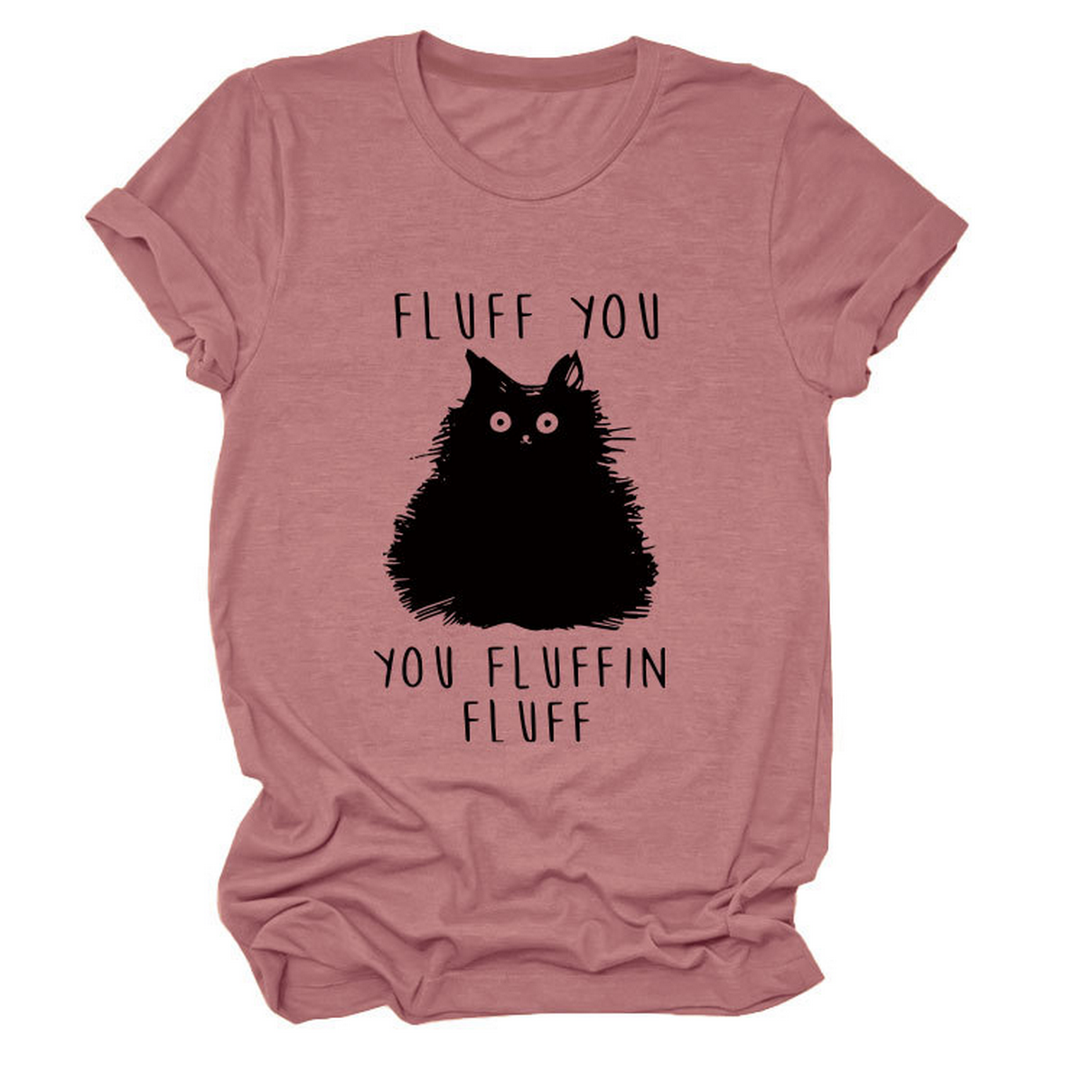 ACCITY - Wholesale Screen Printed T-Shirt - Women's - Women’s Graphic Tee – Fluff You Cat Print_CWTTSL051011