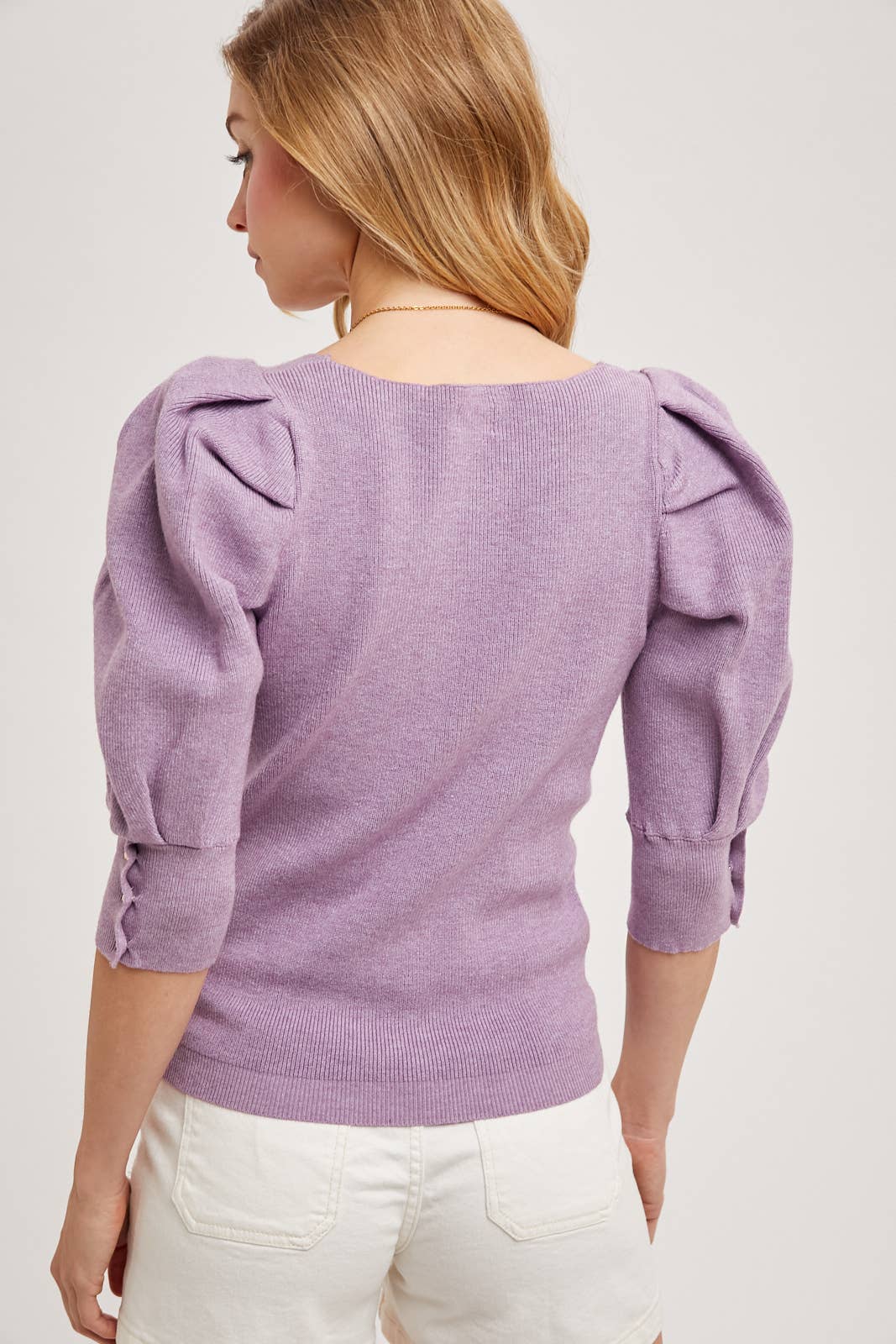 Bluivy - Wholesale Knit Top - Women's - PUFF SHORT SLEEVE PULLOVER37