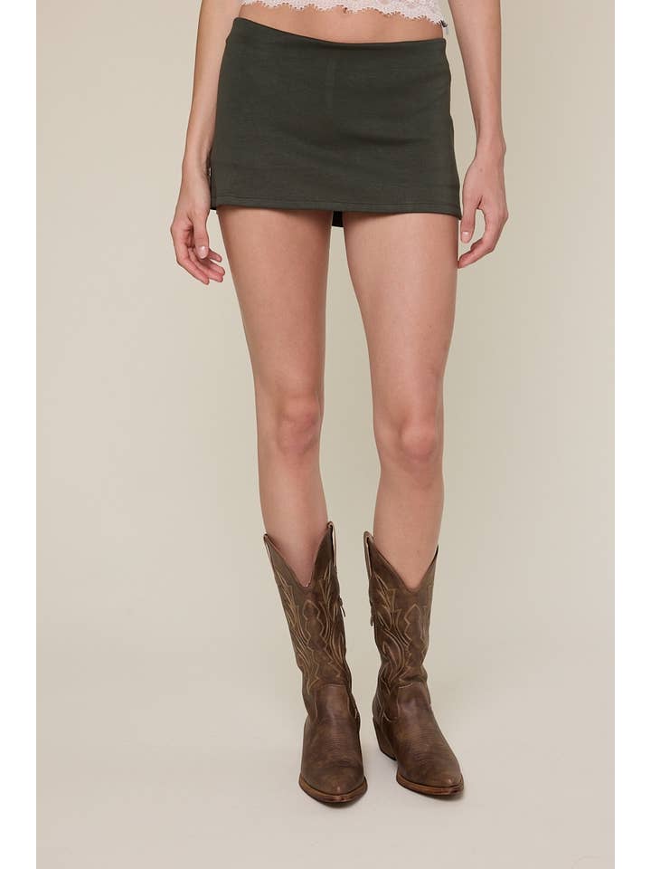 Sky to Moon - Vente Jupe – femme - MINI-JUPE-SHORT UNIE BASSE ÉLASTIQUE UNIE