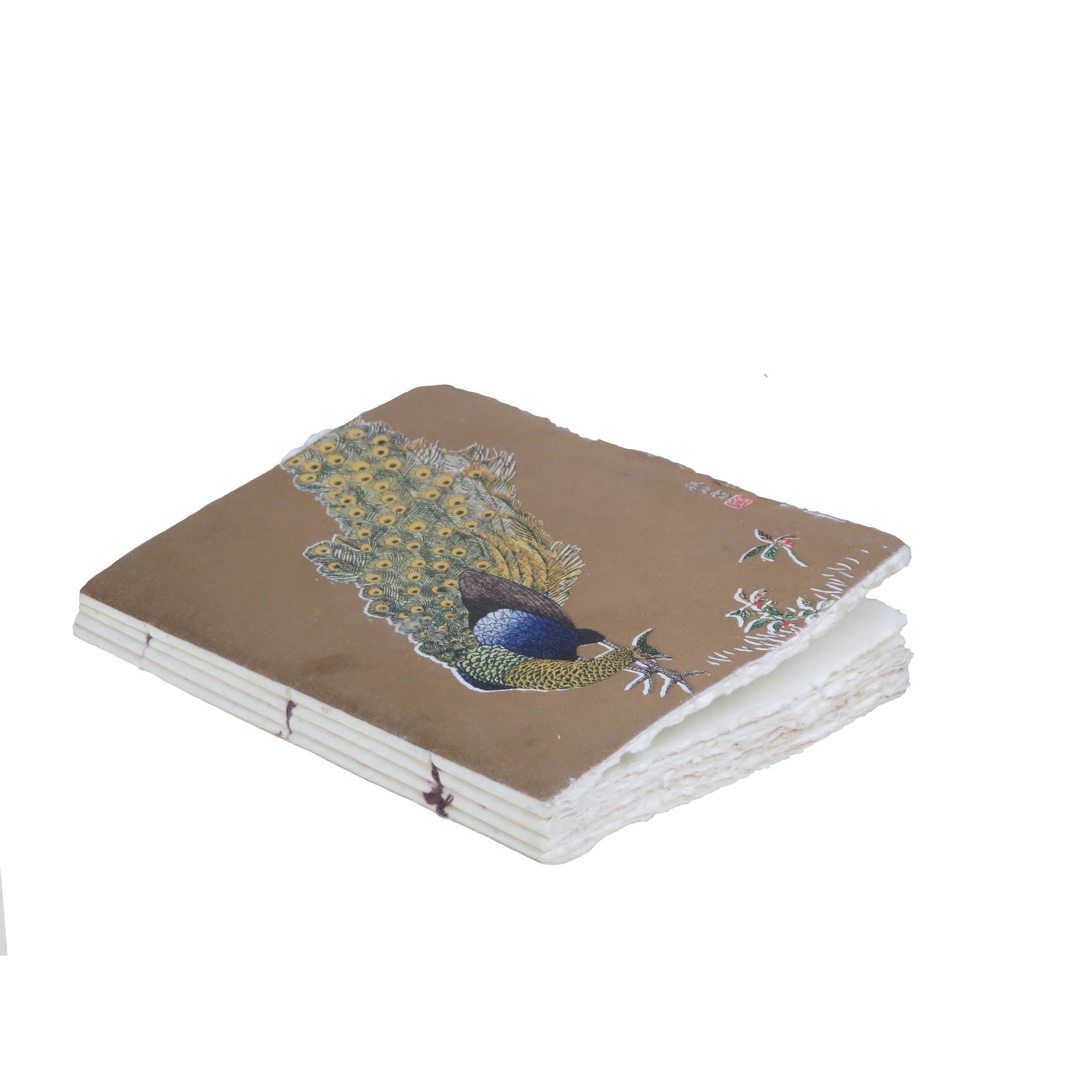 Epigram – wholesale Notebook – Parchment paper notebook with royal bird pattern, peacock, gold1