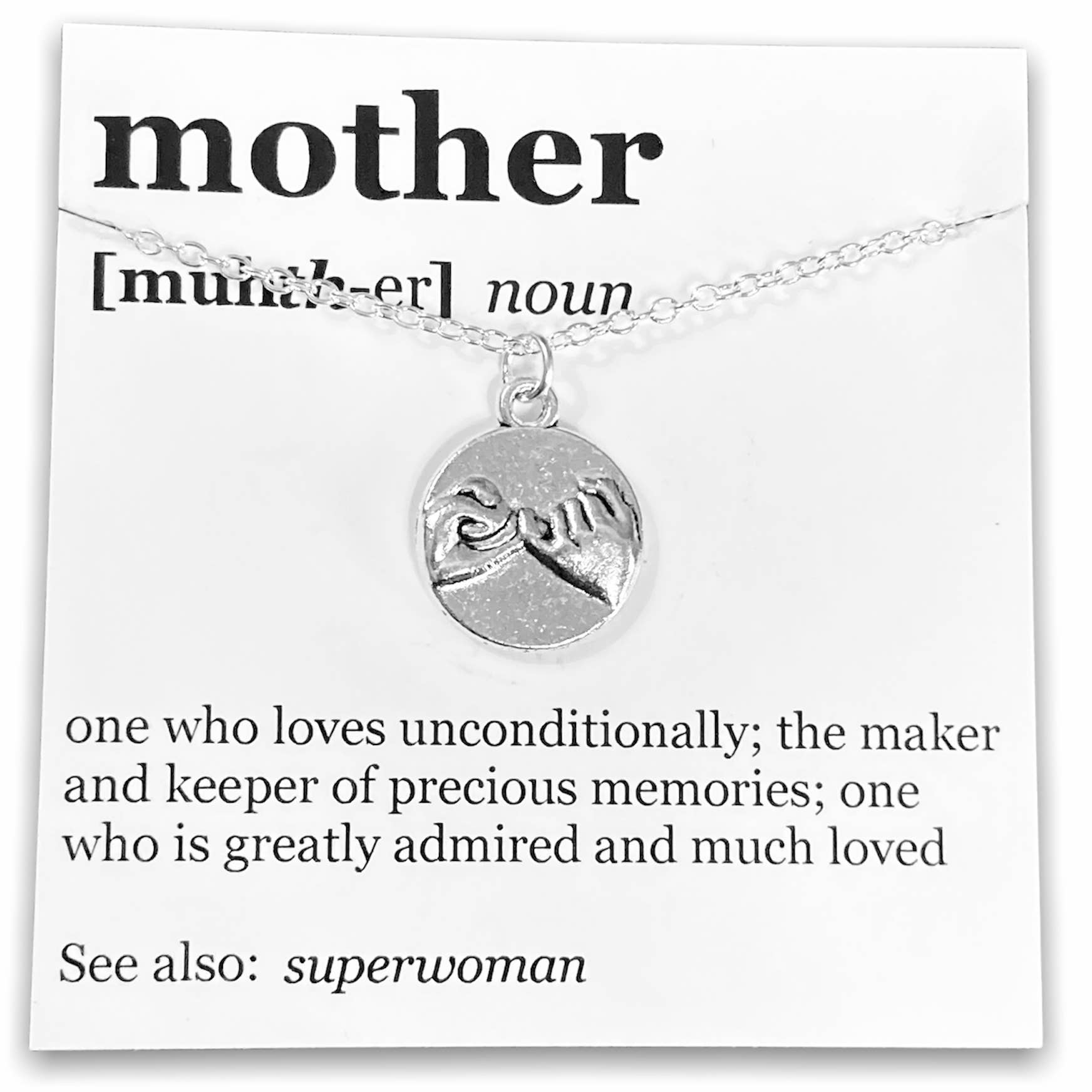 Broken Record Boutique - Wholesale Pendant/Charm Necklace - Mother's Day Pendant Necklace on "Mother" Dictionary Card18