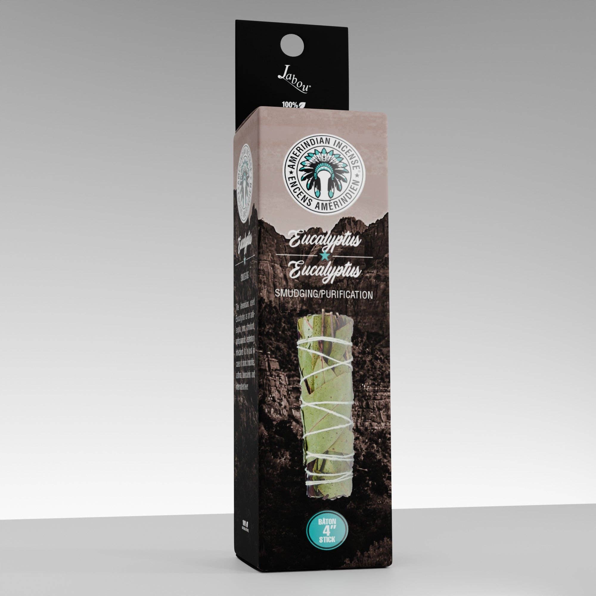 NATURAL SCENTS - Wholesale Smudge Stick - Eucalyptus Smudge Stick 4"0