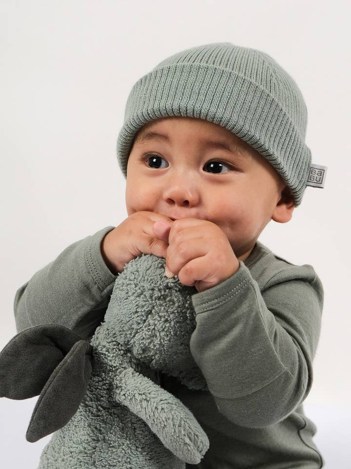 Berretto a coste Merino - Salvia per la vendita all'ingrosso da parte di Babu