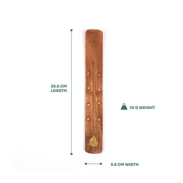 Myga - Vente Porte-encens - Porte-encens en bois d'orme naturel7