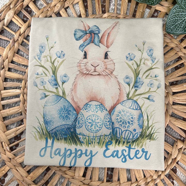 T-shirt lapin de Pâques bleu pour la vente par Vs design shop boutique