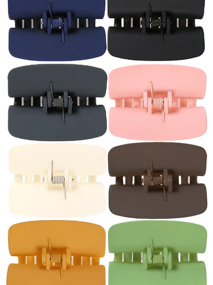 Rechteckige, matte, solide, langlebige, modische Y2K-Haarklammer für den Großhandel von Cap Zone