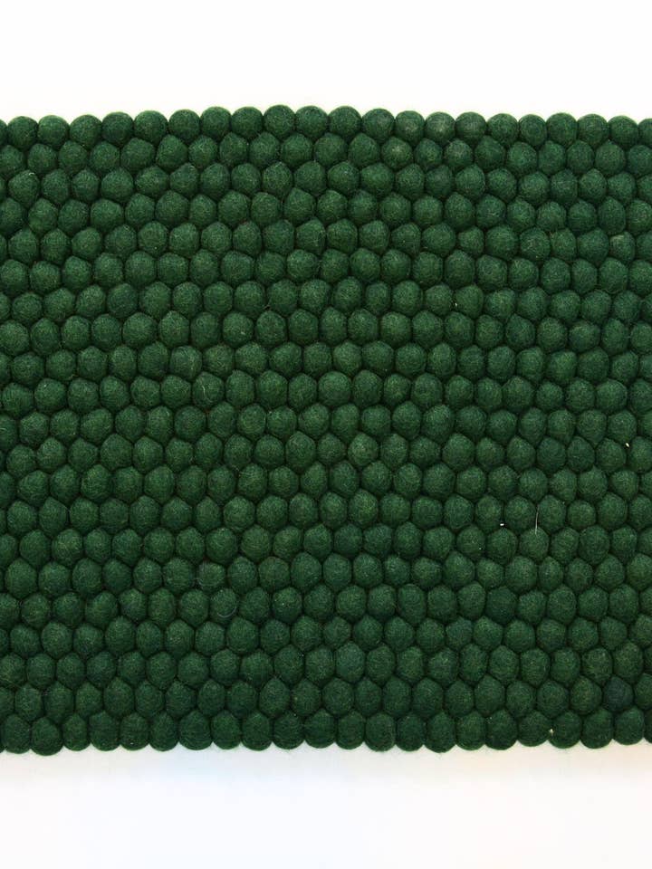 Handmade Dark Green Wool Area Rug for Home and Office for wholesale by Woollyfelt