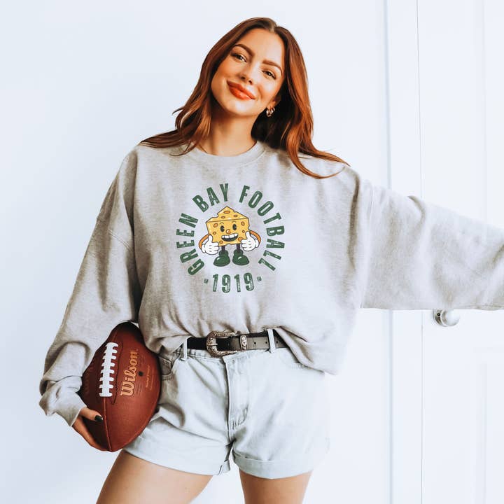 Hey Jude Graphic Tees - Wholesale Graphic Sweatshirt - Unisex - Green Bay Football Crewneck Sweatshirt0