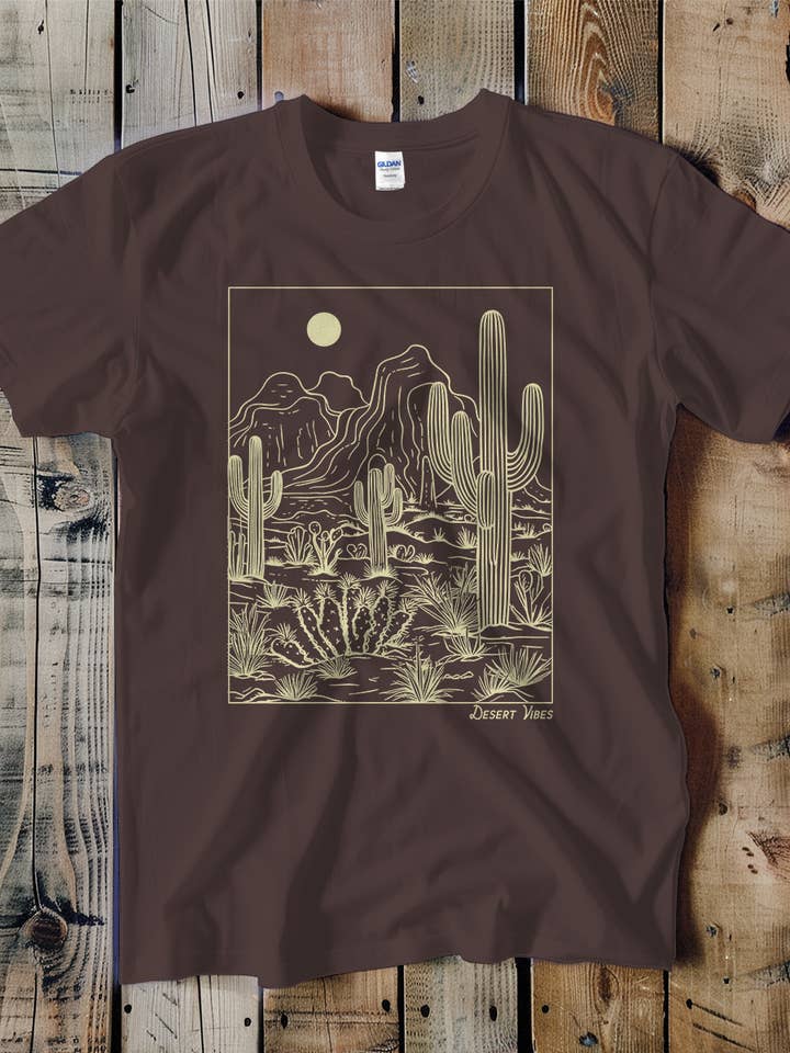 Desert Vibes Linework Unisex Tee for wholesale by Swift Retail