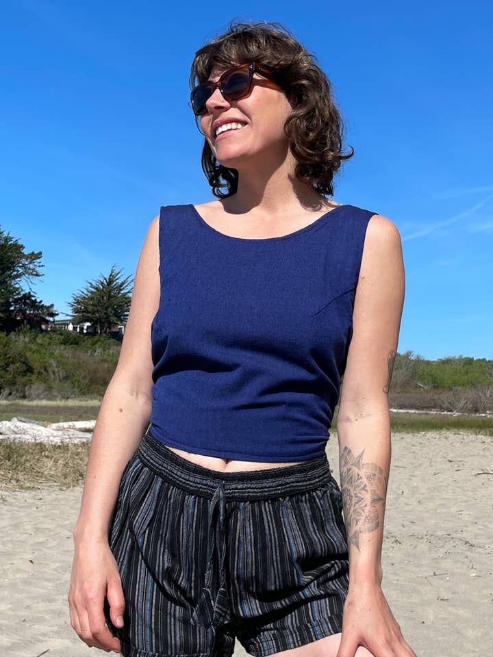 Zig Zag Asian Collection - Venta al por mayor Camiseta sin mangas - Mujer - Top con lazo trasero10