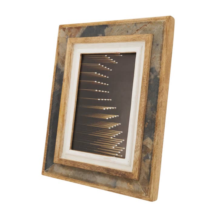 Wood + Slate Photo Frame for wholesale on Faire
