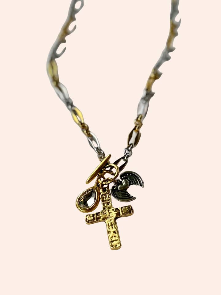 Guardian Cross Necklace for wholesale by From Juniper With Love