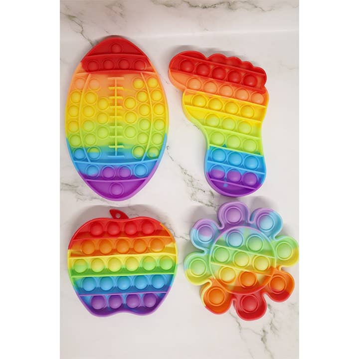 Blandade regnbåge Push Pop Bubble Fidget leksak för wholesale av Love and Repeat
