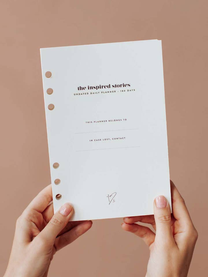 Undatiertes Einsteckpaket für den Tagesplaner für den Großhandel von The Inspired Stories