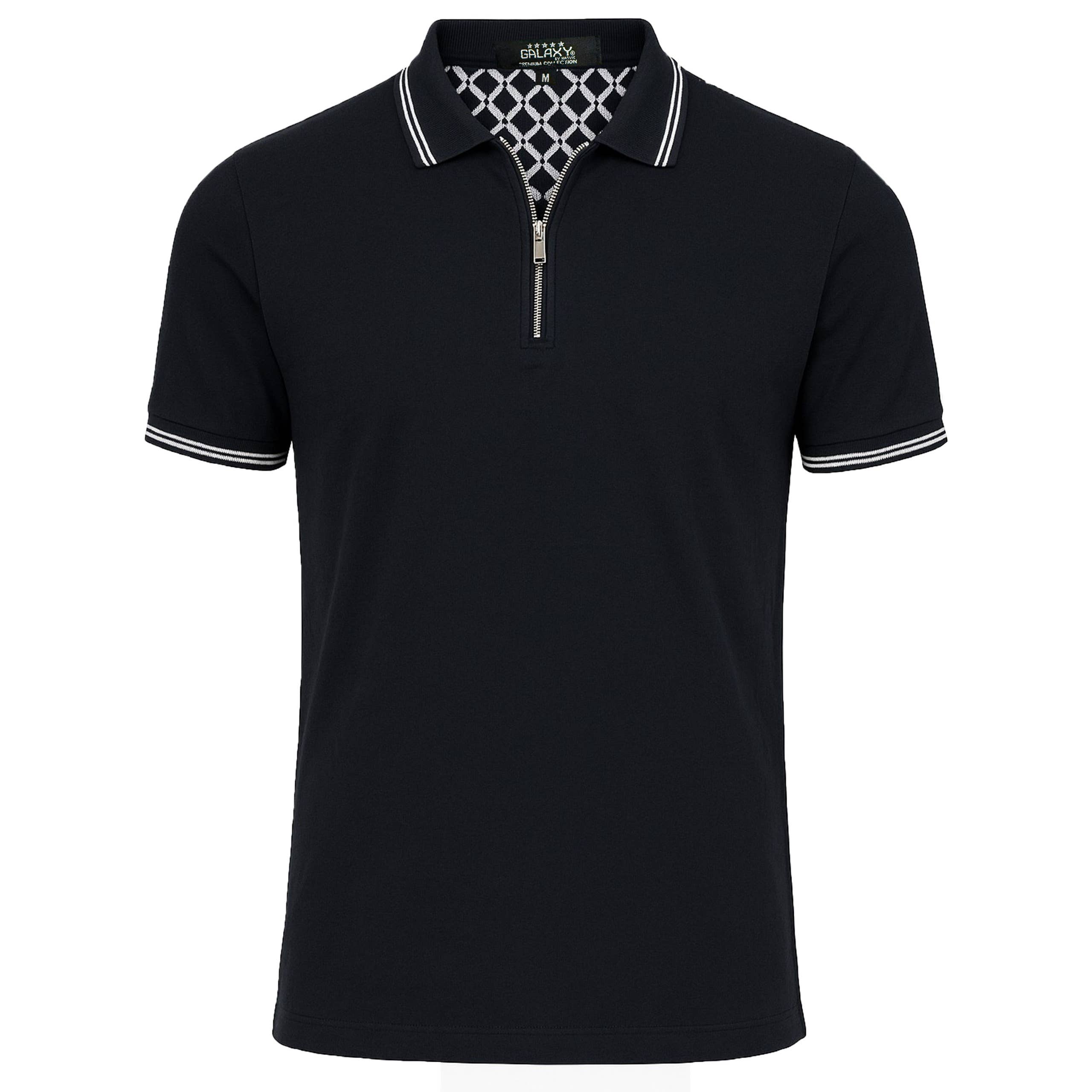 Galaxy By Harvic – Polo - Homem por atacado – Camisa Polo Masculina Galaxy By Harvic Modern Fit com Zíper0