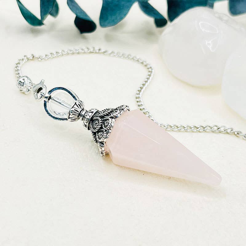 GemMeet - Vente Pierre et cristal de spiritualité - Pendule à esprit hexagonal pyramidal en forme d'œil de tigre en améthyste8