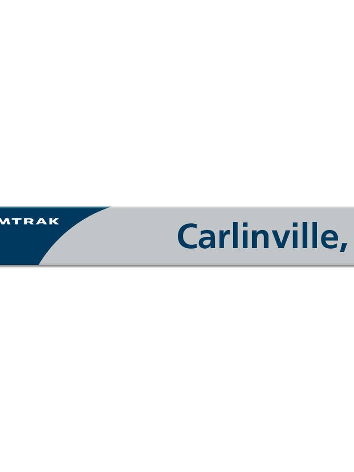 Carlinville, IL Mini Station Sign for wholesale by TransitGifts.com