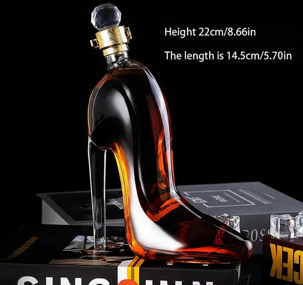Buddha Ayurveda - Wholesale Decanter - 375/700ml High-Heel Whisky Decanter – Bar & Liquor Bottle3