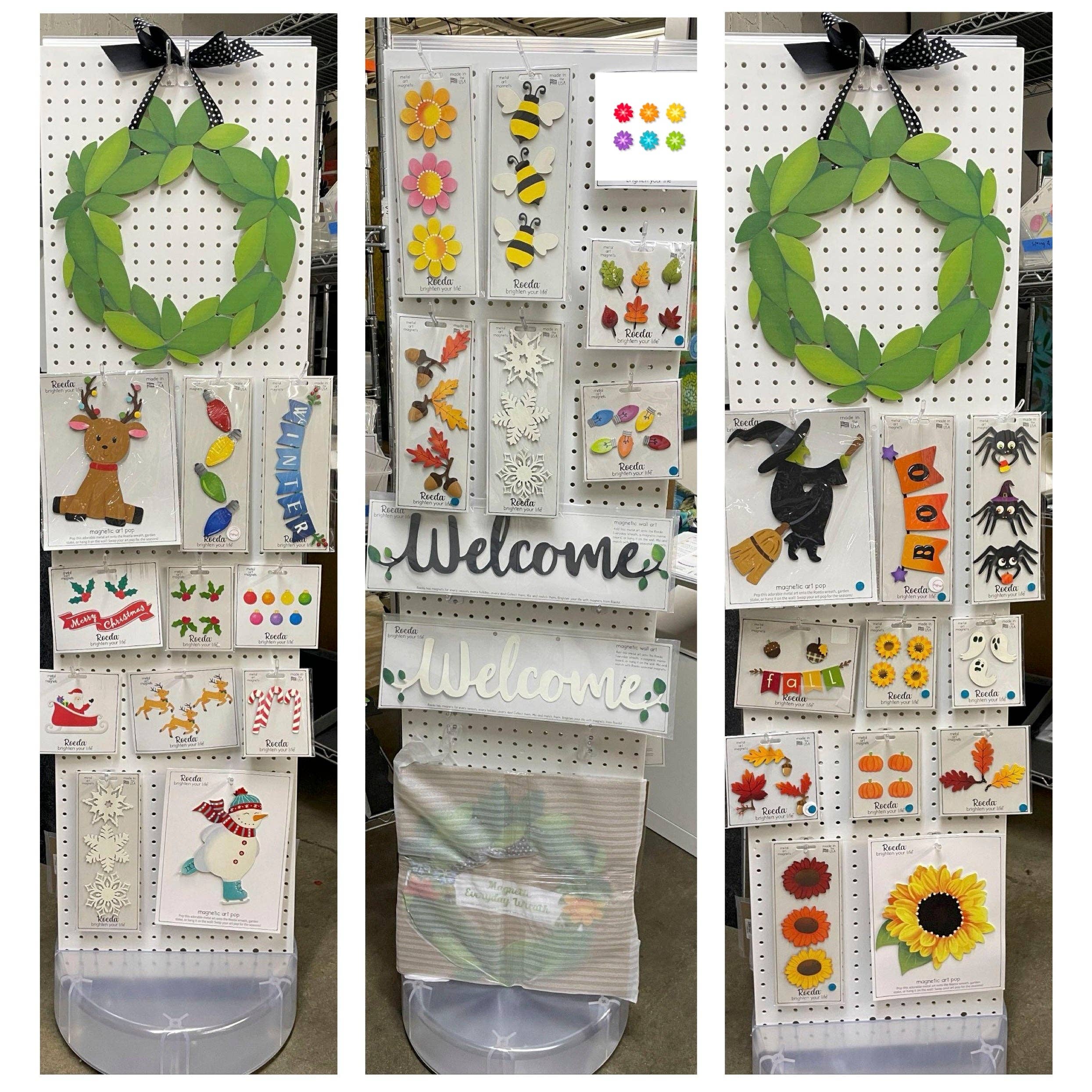 Roeda Studio - Vente Présentoir – maison et déco - Couronne quotidienne 16" Tourniquet de sol3