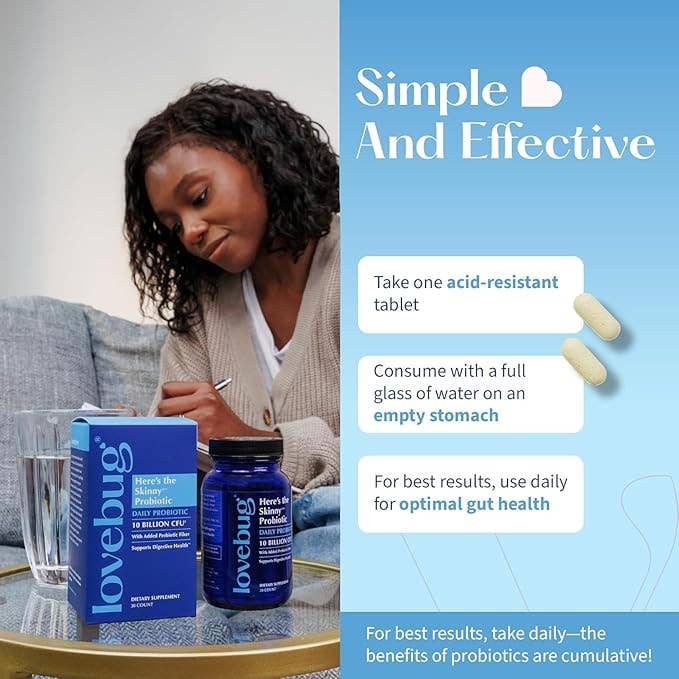 LoveBug Probiotics – Suplemento/vitamina oral por atacado – Probiótico de saúde digestiva - Aqui está o magro5