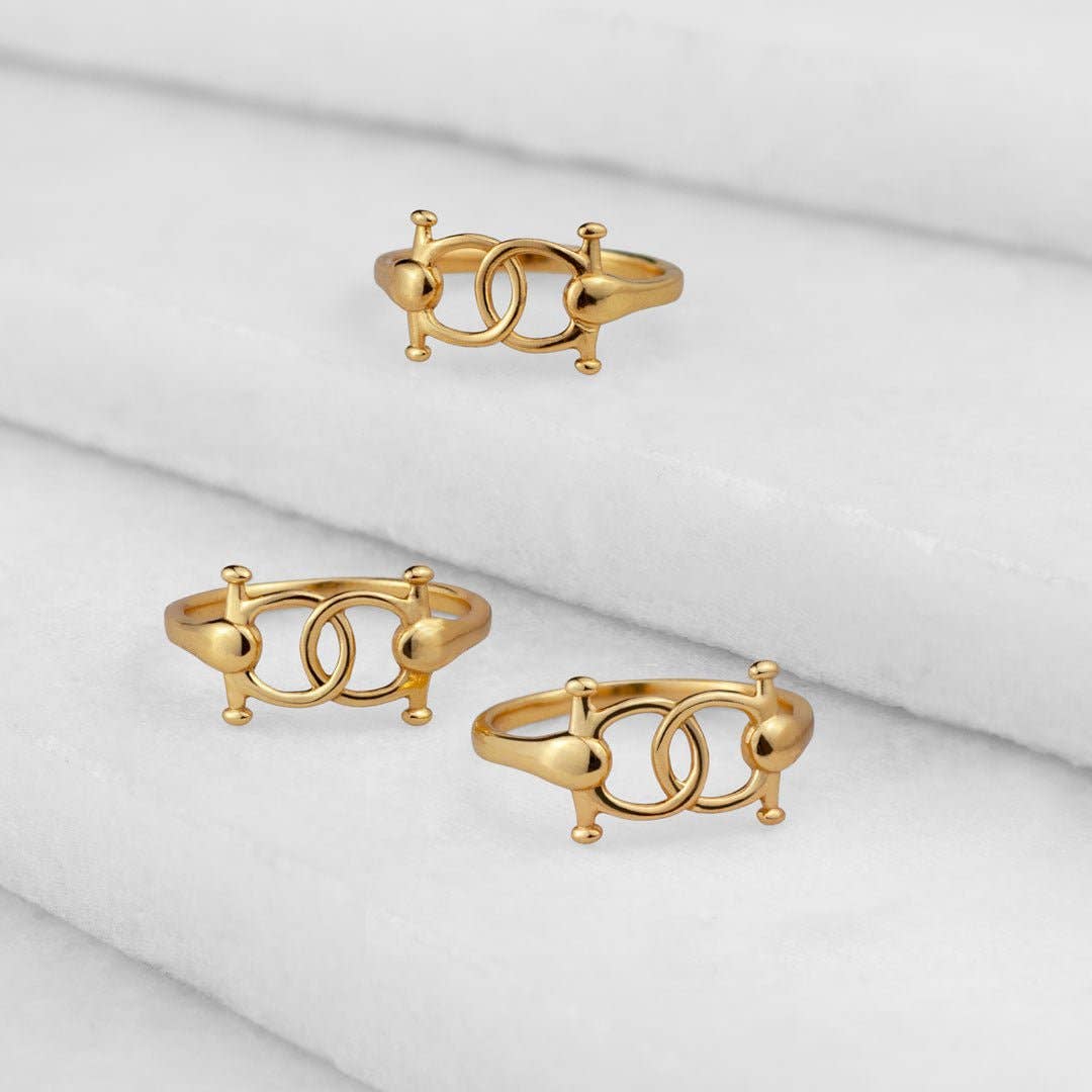 URBAN-EQUESTRIAN - Wholesale Bangle Bracelet - Talisman - Equestrian Horse Bit Bracelet in Gold5