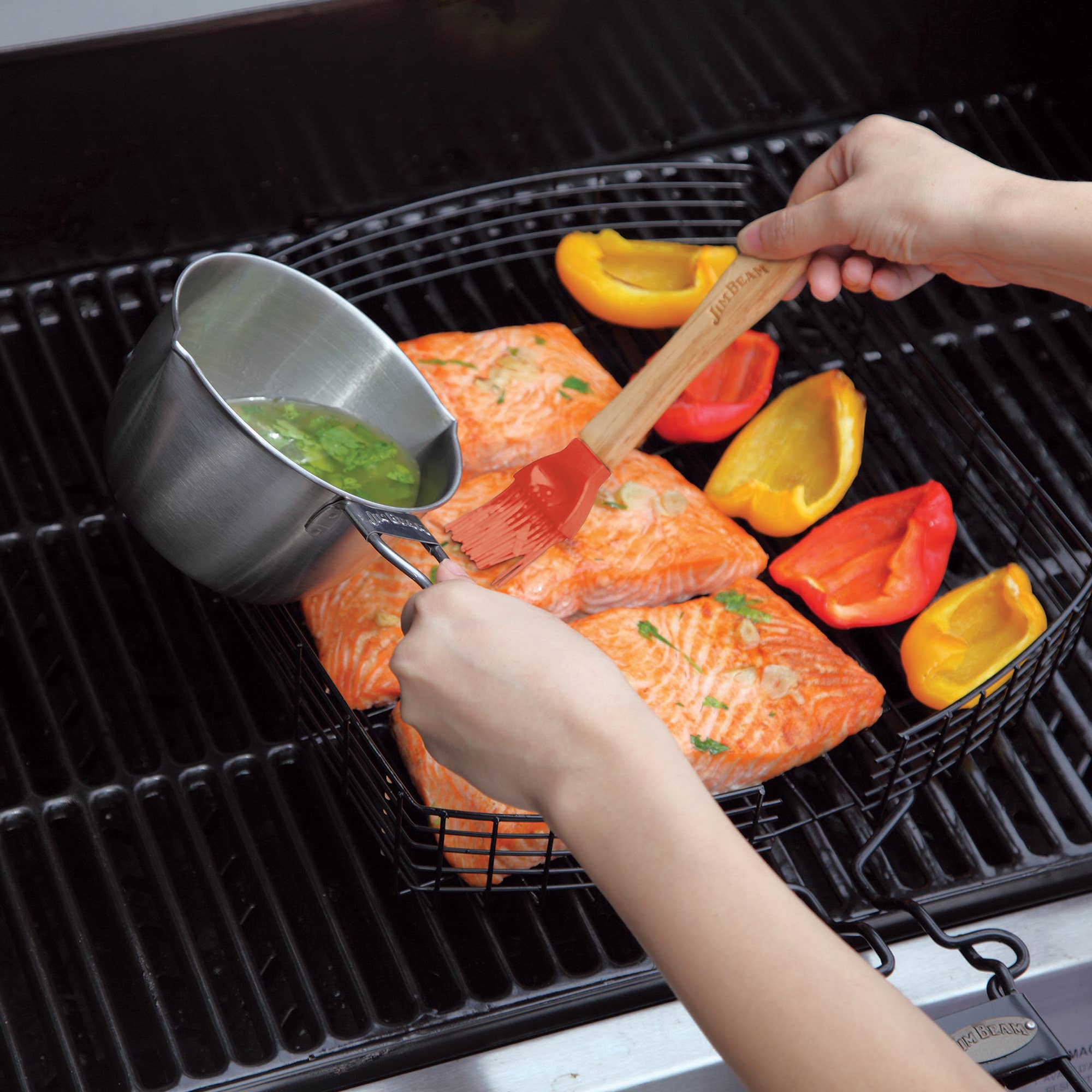 Style Asia - Wholesale Basting Brush - Jim Beam Stainless Steel Basting Pot & Grill Cleaning Brush4