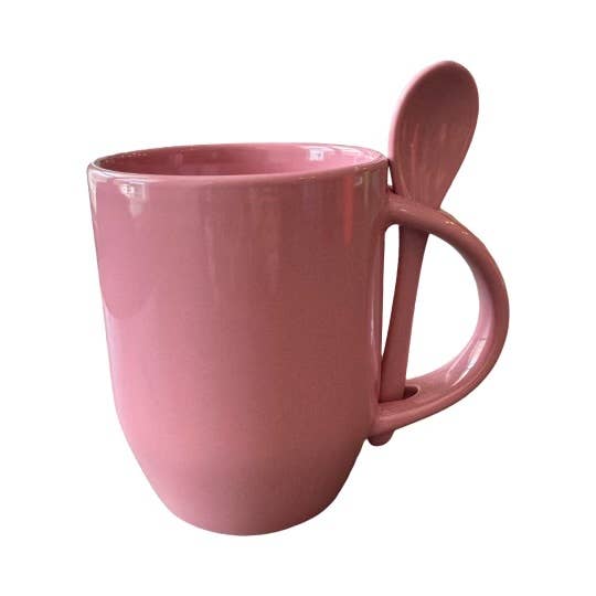 Galleyware - Wholesale Coffee Mug - Ceramic Mug with Spoon 13oz2