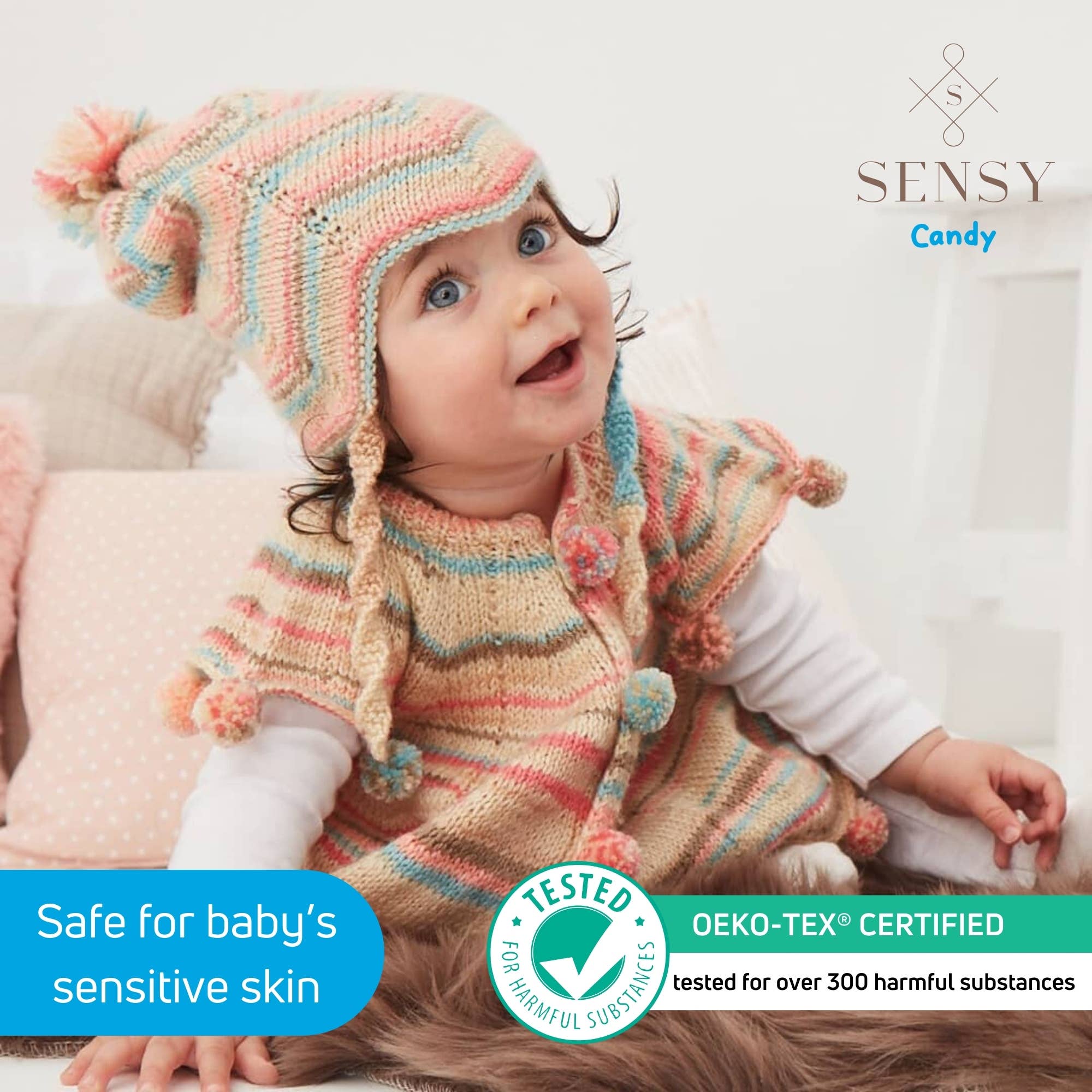 Sensy - Wholesale Yarn - Sensy Candy Yarn, 3.5 oz, 251 Yards, Gauge 3 Light19