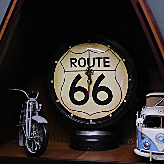 HomeRoots - Wholesale Desk Clock - Route 66 Clock