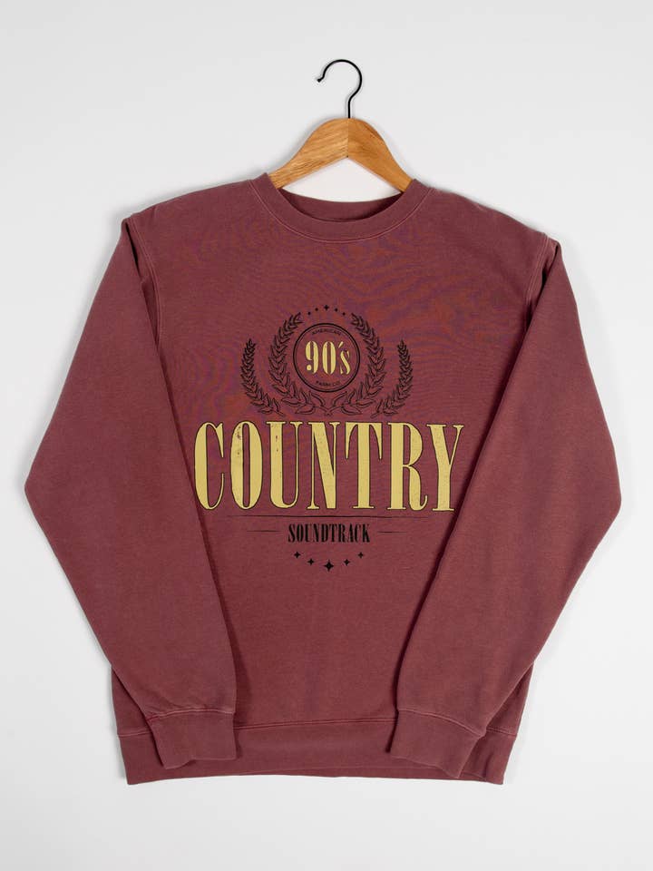 American Farm Company - Wholesale Graphic Sweatshirt - Women's - Graphic Western '90s Country Soundtrack' Crewneck