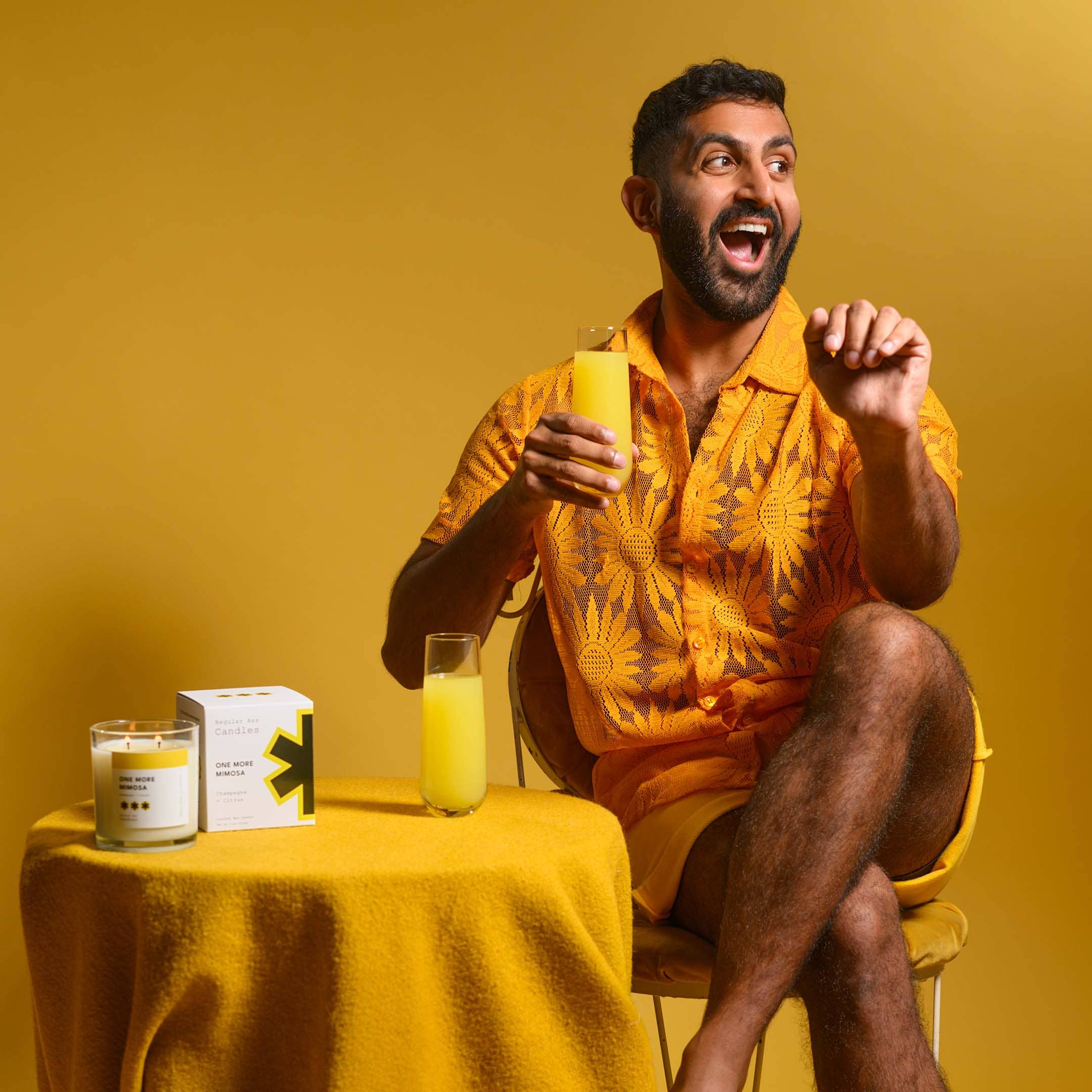 Regular Ass Candles - Wholesale Jar/Filled Candle - One More Mimosa Champagne + Citrus 11oz Luxury Candle2