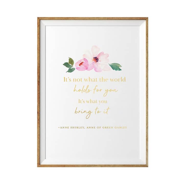 "What The World Holds" Quote Print on Heavy Weight Paper for wholesale by Shop At Sullivan
