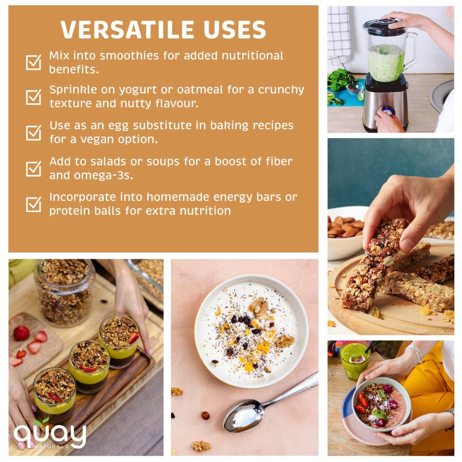 Quay Naturals – wholesale Protein/superfood powder – Organic Ground Flaxseed5