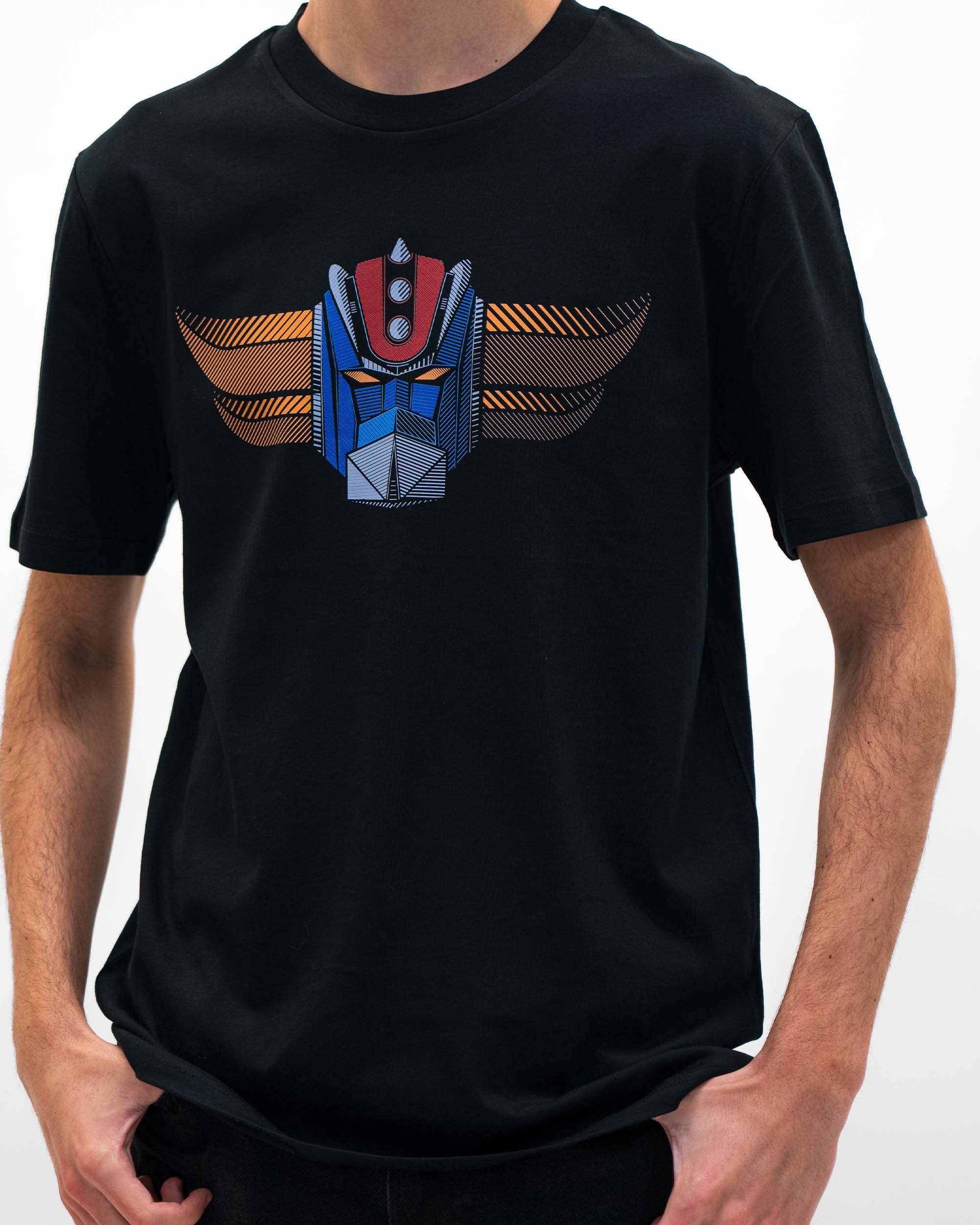 Grafitee – Engroshandel T-shirt med print - Herre – Goldorak RVB T-shirt til mænd med robottryk3